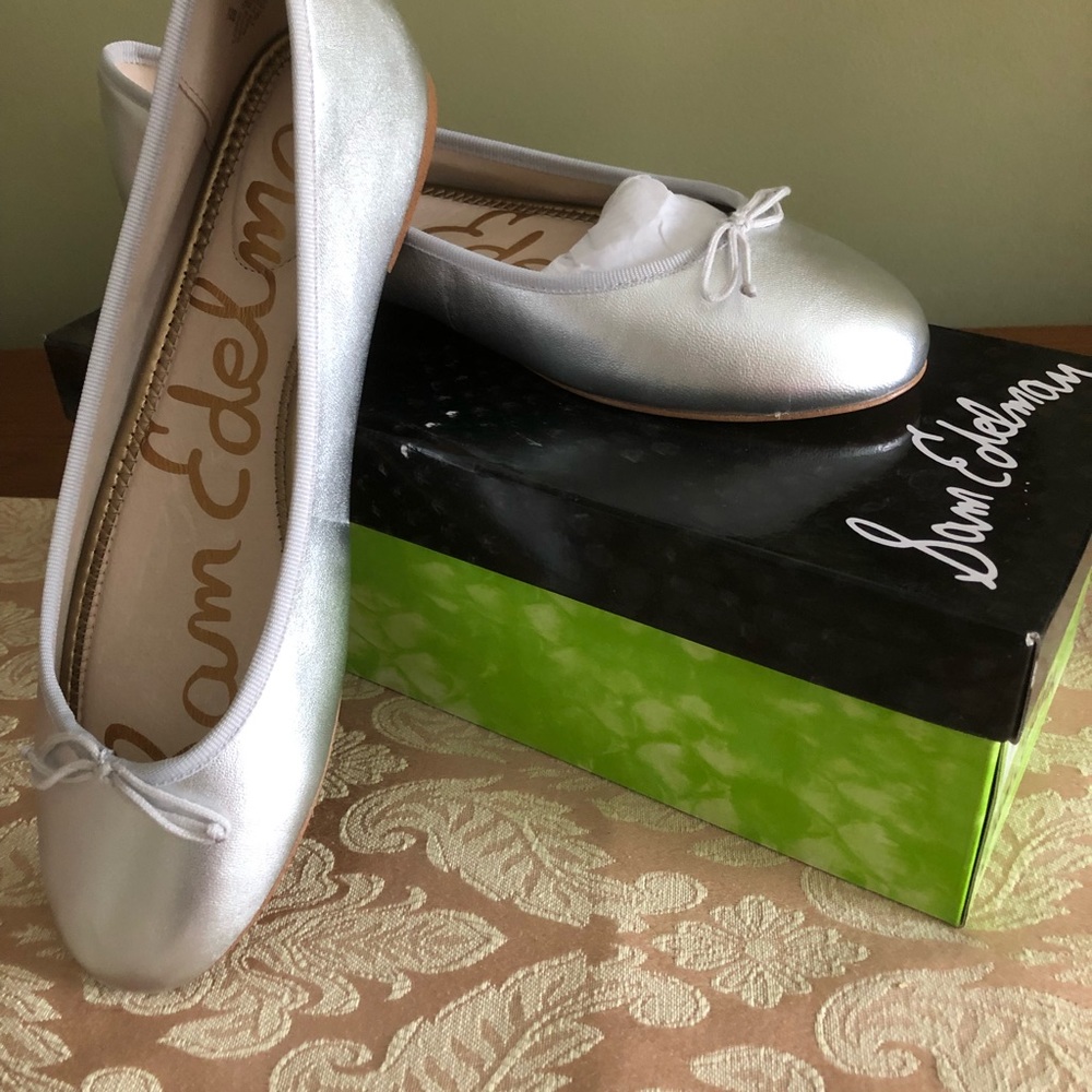 Sam Edelman silver ballet flats (re-posh)